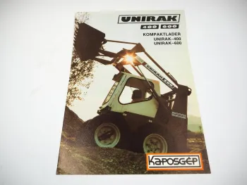 Original Prospekt Kaposgép Unirak 400 600 Kompaktlader Ungarn