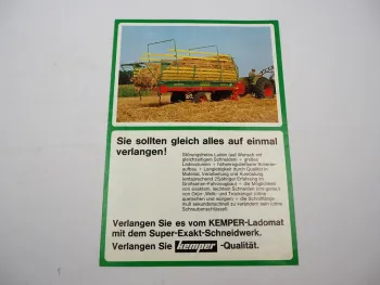 Original Prospekt Kemper Ideal Spezial Normal-G Diamant Ladewagen ca. 1970er J.