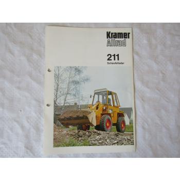 original Prospekt Kramer Allrad 211 Schaufellader