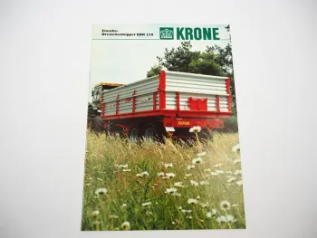 Original Prospekt Krone EDK 210 Kippanhänger Dreiseitenkipper Emsland 1984