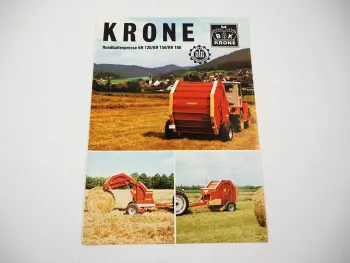 Original Prospekt Krone KR 120 150 180 Rundballenpresse 1982