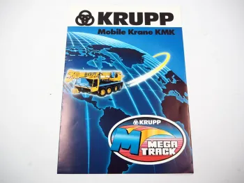Original Prospekt Krupp KMK Mobilkran Autokran Megatruck 1980/90er Jahre