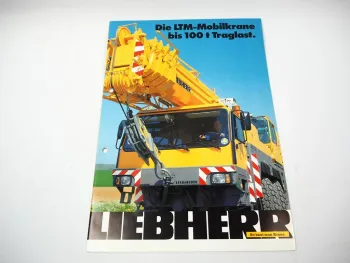 Original Prospekt Liebherr LTM1025 - 1800 LG1550 Mobilkrane Techn. Daten 03/1995
