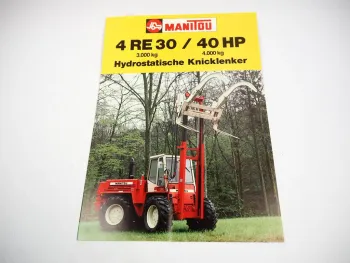 Original Prospekt Manitou 4 RE 30 40 HP Gabelstapler mit 6 Seiten von 1984