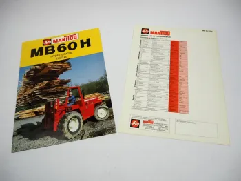 Original Prospekt Manitou MB 60 H Gabelstapler mit 6 Seiten von 1984