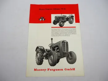 Original Prospekt Massey Ferguson FE35 Diesel Schlepper 1958 mit techn. Daten
