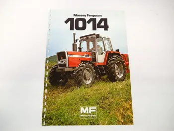 Original Prospekt Massey Ferguson MF 1014 Schlepper 1981 mit technischen Daten