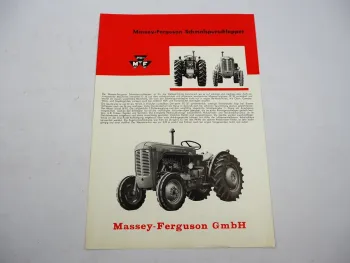 Original Prospekt Massey Ferguson MF FE35 Schmalspur Schlepper 1958