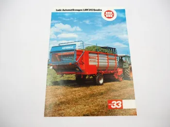 Original Prospekt Mengele LAW 345 Quadro Automatik Ladewagen 1980er Jahre