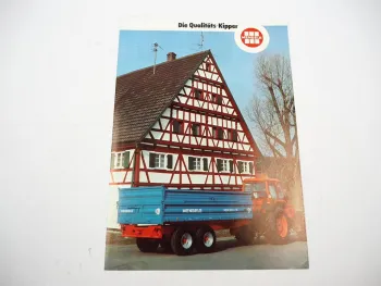 Original Prospekt Mengele MEDK MZDK Kippanhänger 1980er Jahre