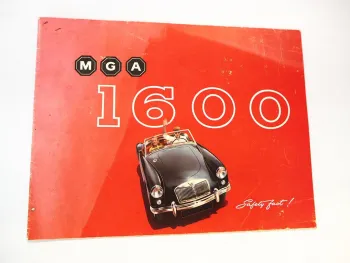 Original Prospekt MG MGA 1600 Sportwagen Coupe Cabrio Roadster 1959