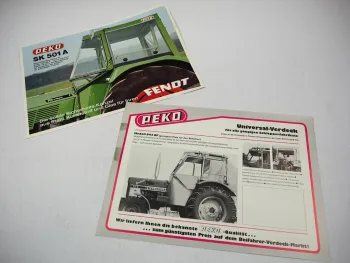 Original Prospekt Peko Schwenkscheibenkabine Universalverdeck Fendt Farmer S IHC