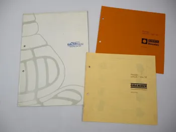 Original Prospekt Preisliste Grammer Sitze für LKW Omnibus Stapler Traktor 1988