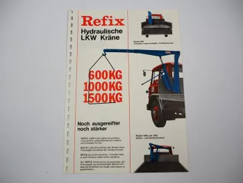 Original Prospekt Refix Hydraulischer Kran Ladekran für LKW