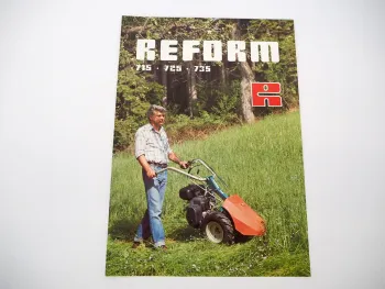 Original Prospekt Reform 715 725 735 Motormäher Einachser 1990er Jahre