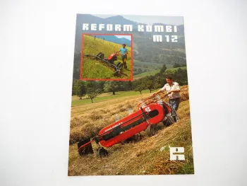 Original Prospekt Reform Kombi M12 Motormäher mit technischen Daten 1990er Jahre
