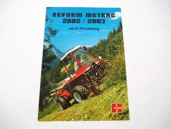 Original Prospekt Reform Metrac 2002 2003 Traktor Mäher mit 27 PS 1990er Jahre