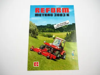 Original Prospekt Reform Metrac 3002K Mäher Golfplatz ca. 1990er Jahre