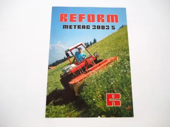 Original Prospekt Reform Metrac 3003S Traktor Mäher Winterdienst 1990er Jahre