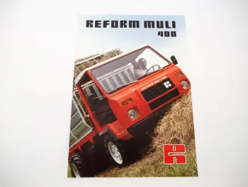 Original Prospekt Reform Muli 400 Transporter Geräteträger 1990er Jahre