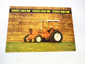 Original Prospekt Renault R 351M 421M 461M Schlepper 1970er Jahre