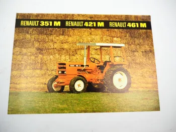 Original Prospekt Renault R 351M 421M 461M Schlepper aus den 1970er Jahren