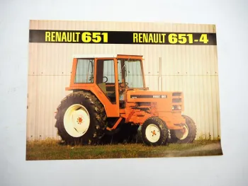 Original Prospekt Renault R 651 651-4 Schlepper 1970er Jahre