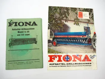 Original Prospekt + Sätabelle Scheby Fiona D SD SD-Super Drillmaschine 1974