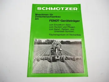 Original Prospekt Schmotzer Anbaugeräte für Fendt Geräteträger GT 250 275 1976