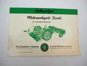 Original Prospekt Schmotzer Mehrzweckgerät Kombi ca. 1957