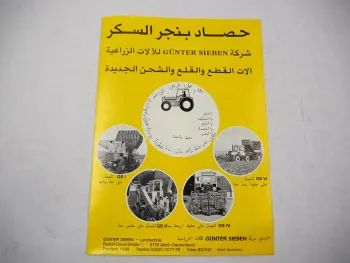Original Prospekt كتيب Sieben Bunkerköpfroder GS am MB-Trac 700 - 1000 arabisch