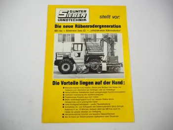 Original Prospekt Sieben GS 1 2 4 6 Rübenvollernter an MB-Trac 700 - 1500