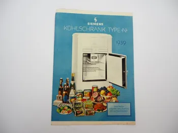 Original Prospekt Siemens KHE 63 83 Kühlschrank Type N 1939