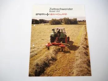 Original Prospekt Sperry New Holland 253 Zettrechwender 1977