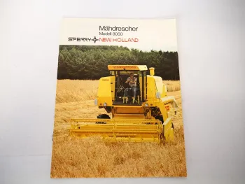 Original Prospekt Sperry New Holland 8050 Mähdrescher 1980er Jahre