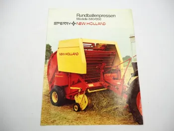 Original Prospekt Sperry New Holland 840 850 Rundballenpresse 1970/80er Jahre