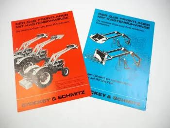Original Prospekt Stockey & Schmitz S&S Frontlader Kastenschwinge IHC Schlepper