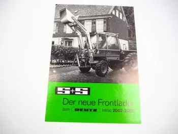 Original Prospekt Stockey & Schmitz S&S Frontlader mit Deutz Intrac 2002 2003