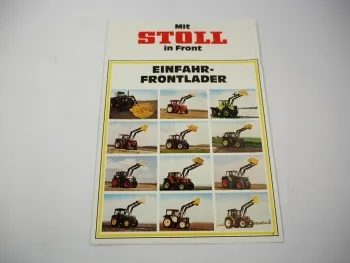 Original Prospekt Stoll Frontlader ALN ALS an Schlepper MB-trac Fendt Deutz 1984