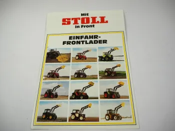 Original Prospekt Stoll Frontlader ALN ALS Super 1 Fendt Ford MF IHC Schlepper