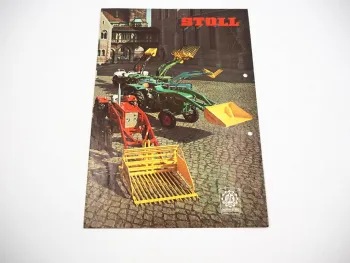 Original Prospekt Stoll Frontlader N & S am Traktor Fendt IHC Ford Deutz
