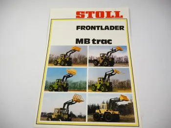 Original Prospekt Stoll Frontlader Super 2 + Hypa am MB-trac 1100 1300 1500