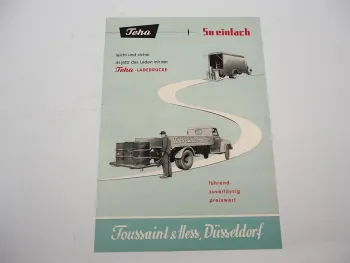 Original Prospekt Teha Toussaint & Hess Ladebrücke für LKW 1956