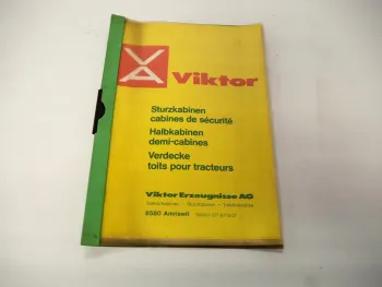 Original Prospekt Viktor Schlepperkabine Sitze für Hürlimann H-470 Traktor