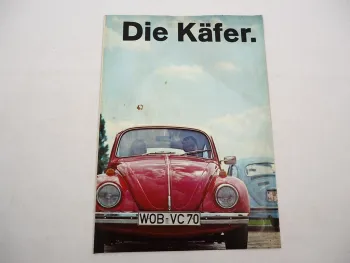 Original Prospekt VW Käfer 1200 1300 1500 Limousine Cabrio 1969