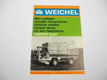 Original Prospekt Weichel Hagedorn Ladewagen Hamster Super 1974