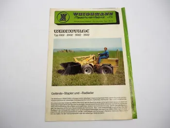 Original Prospekt Weidemann Weikotrac Typ 1004 2002 3002 3502 Radlader