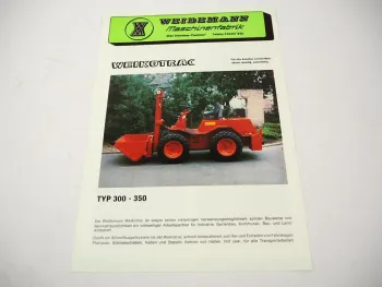 Original Prospekt Weidemann Weikotrac Typ 300 350 Landtechnik