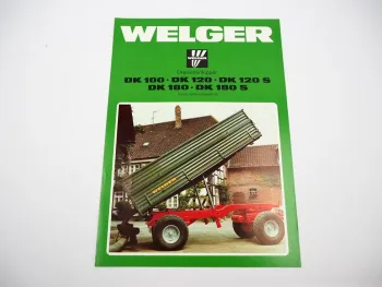 Original Prospekt Welger DK 100 120 120S 180 180S Dreiseitenkipper Anhänger 1983