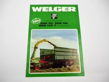 Original Prospekt Welger EDK 90 110 130T Einachs Dreiseitenkipper 1983